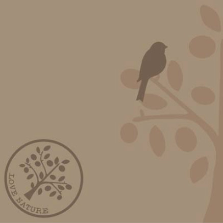 Love Nature - Vogel - Beige Grijs