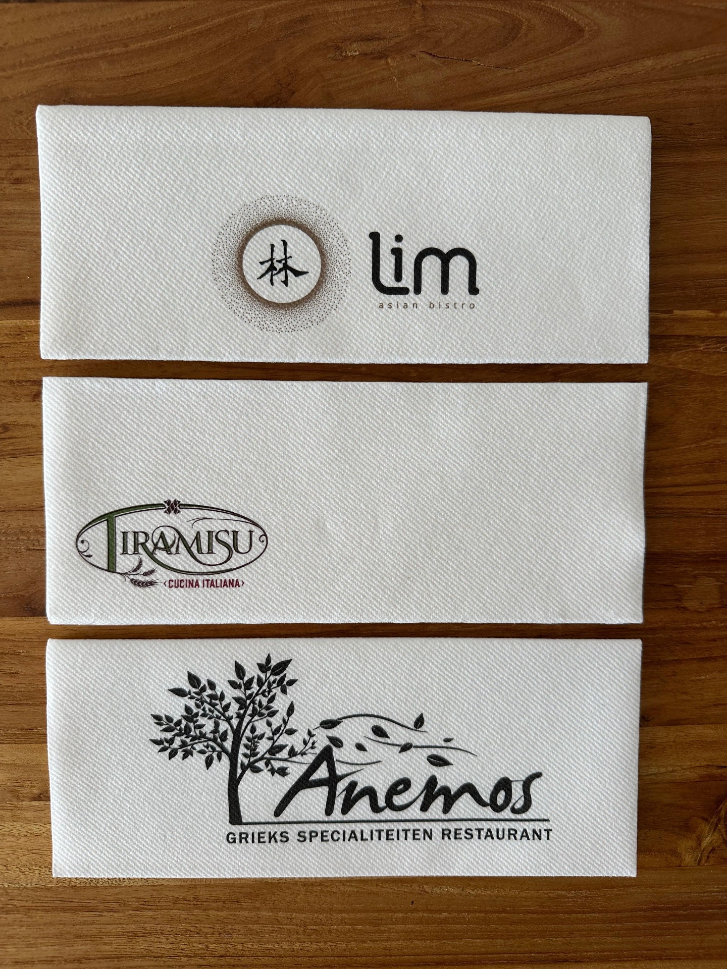 Napperons voor restaurants